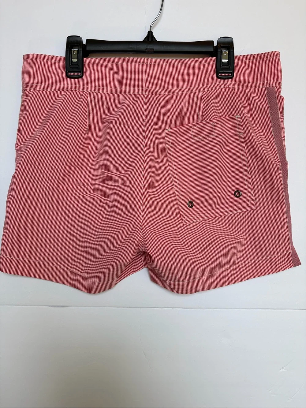 Parke & Ronen Men’s Red Gingham Swim Trunks Shorts Size 28 – USA Made